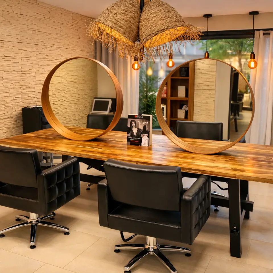 Vue générale de l'espace de coiffure du Salon Tomás à Fargues Saint Hilaire